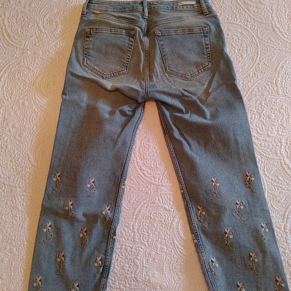 Pilcro by Anthropologie embroidered cropped jeans - Picture 2 of 5